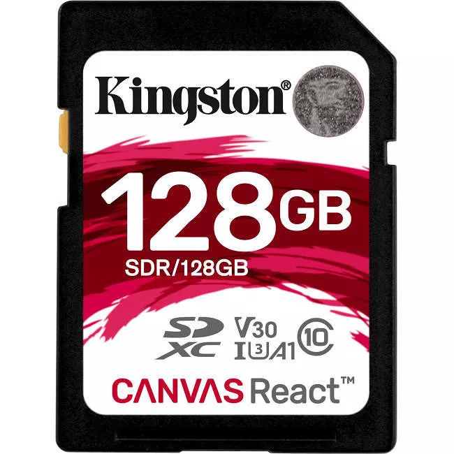 Kingston SDR/128GB Canvas React 128 GB SDXC Class 10/UHS-I (U3) Card