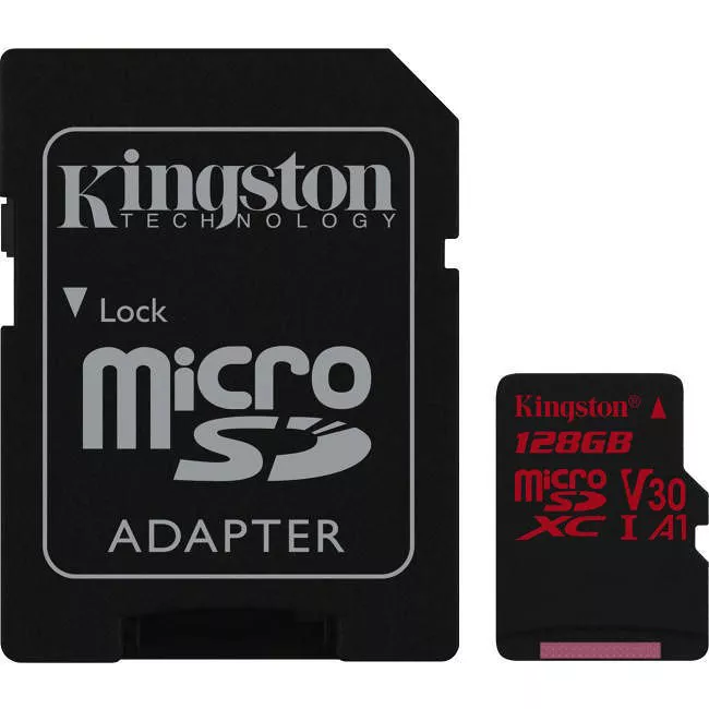 Kingston SDCR/128GB Canvas React 128 GB Class 10/UHS-I (U3) microSDXC Card
