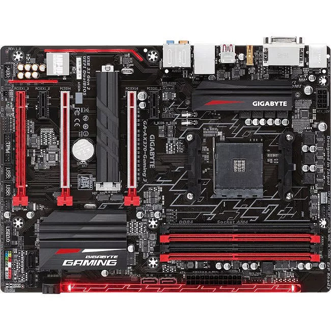 GIGABYTE GA-AX370-GAMING 3 Ultra Durable Desktop Motherboard - AMD Chipset - Socket AM4