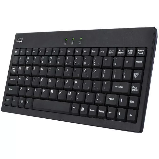 Adesso AKB-110B EasyTouch Mini Keyboard - PS/2 Adaptor