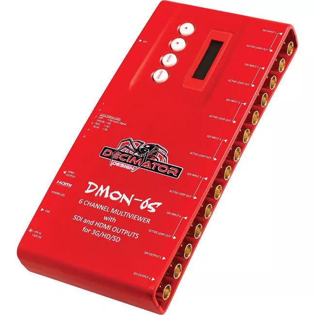 Decimator Design DD-6S DMON-6S 6 Channel Multi-Viewer w/HDMI and SDI Outputs