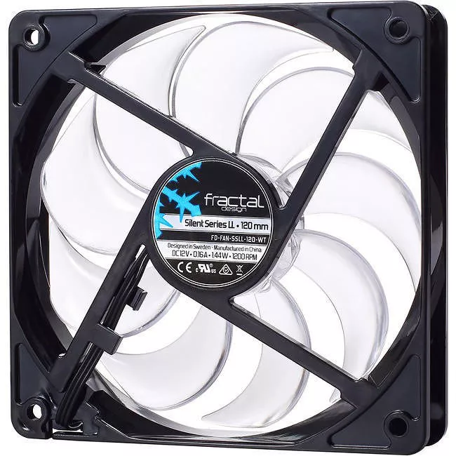 Fractal Design FD-FAN-SSLL-120-WT Silent Series LL White 120mm Cooling Fan