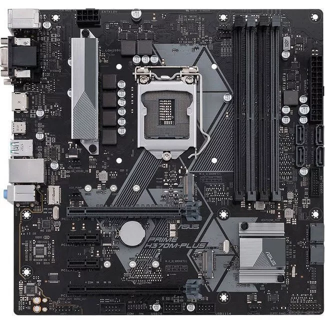 ASUS PRIME H370M-PLUS/CSM Desktop Motherboard - LGA-1151 - Intel H370M - ATX