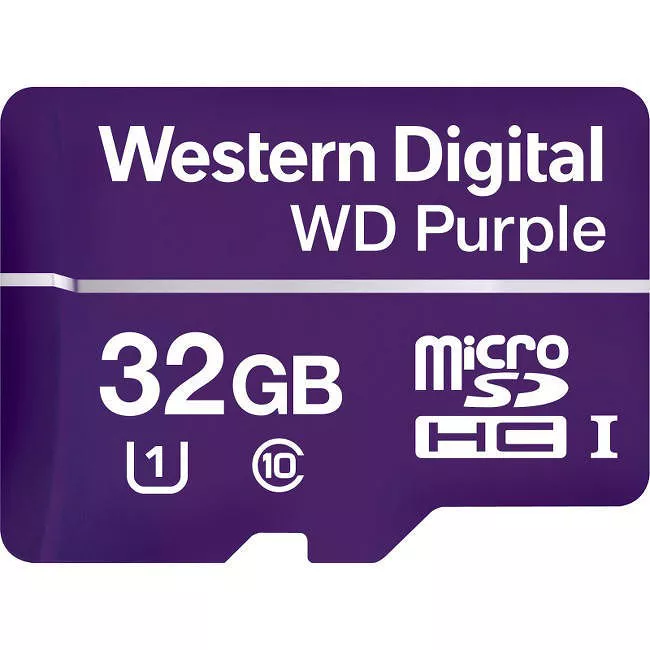 WD WDD032G1P0A Purple 32 GB Class microSDHC 10/UHS-I (U1)