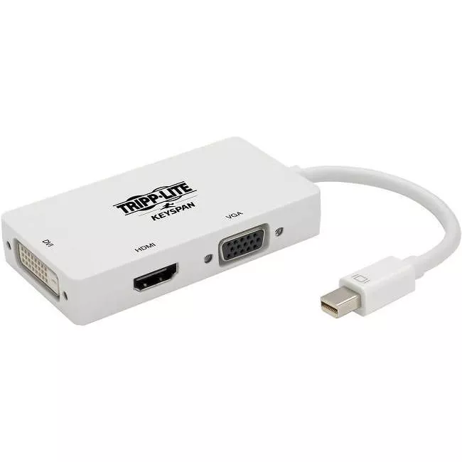Tripp Lite P137-06N-HDV4KW Mini DisplayPort 1.2 to VGA/DVI/HDMI Adapter Converter 4K White - 6in
