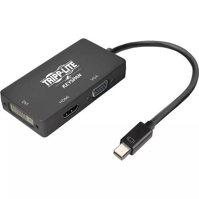 Tripp Lite P137-06N-HDVK6B Mini DisplayPort 1.2 to VGA/DVI/HDMI Adapter Converter 4K Black - 6in