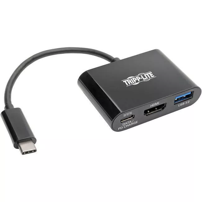 Tripp Lite U444-06N-H4UB-C USB C to HDMI Multiport Adapter w/ USB Hub, Thunderbolt 3 Compatible