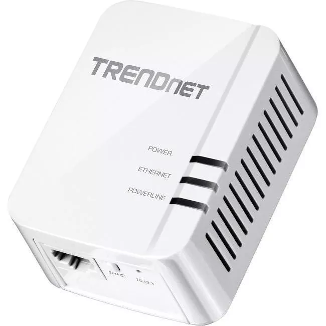 TRENDnet TPL-422E Powerline 1300 AV2 Adapter; IEEE 1905.1 & IEEE 1901; Gigabit Port; Range Up to 300m (984 ft.);
