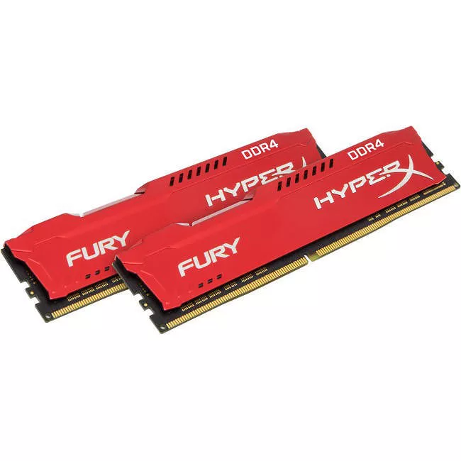 Kingston HX434C19FRK2/32 HyperX Fury 32 GB DDR4-3466 Memory - DIMM - Unbuffered - Non-ECC - 1.20 V - 3466 MHz