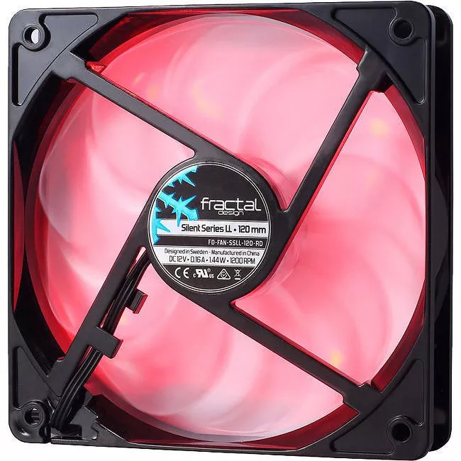 Fractal Design FD-FAN-SSLL-120-RD Silent Series LL Red 120mm Cooling Fan