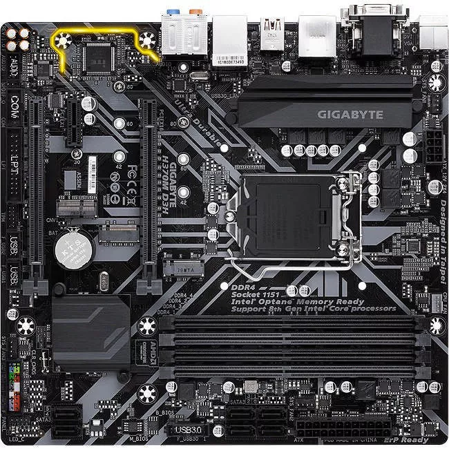GIGABYTE H370M D3H Desktop Motherboard - 1x Socket H4 LGA-1151 - Intel H370 - 4x DDR4 - RAID - 2x M.2 - 2x PCIe x16 - Micro ATX