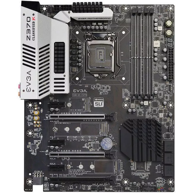 EVGA 134-KS-E379-KR Desktop Motherboard - 1x Socket H4 LGA-1151 - Intel Z370 - 4x DDR4 - RAID - 3x M.2 - 3x PCIe x16 - ATX