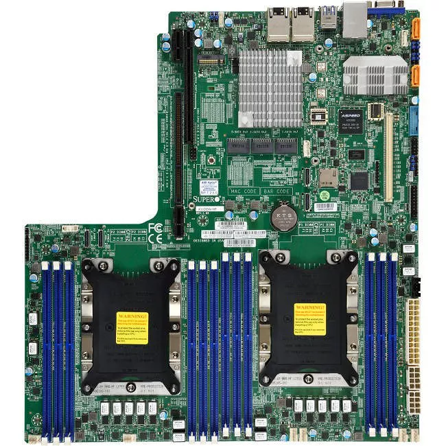 Supermicro MBD-X11DDW-NT-O Server Motherboard - 2x Socket P LGA-3647 - Intel C622 - 12x DDR4 - RAID - 1x M.2 - 2x PCIe x16 - Proprietary Form Factor
