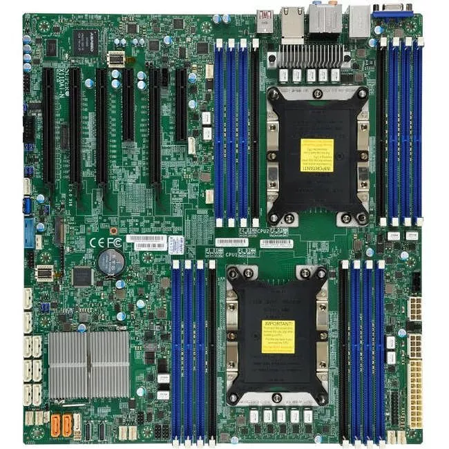 Supermicro MBD-X11DAI-N-B Workstation Motherboard - 2x Socket P LGA-3647 - Intel C621 - 16x DDR4 - RAID - 1x M.2 - 4x PCIe x16 - EATX