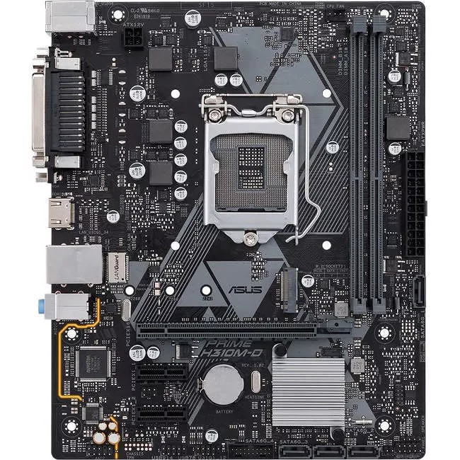 ASUS PRIME H310M-D Desktop Motherboard - 1x Socket H4 LGA-1151 - Intel H310 - 2x DDR4 - 1x M.2 - 1x PCIe x16 - Micro ATX
