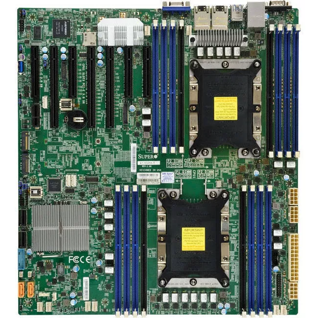 Supermicro MBD-X11DPH-I-O Server Motherboard - 2x Socket P LGA-3647 - Intel C622 - 16x DDR4 - 1x M.2 - 3x PCIe x16 - EATX