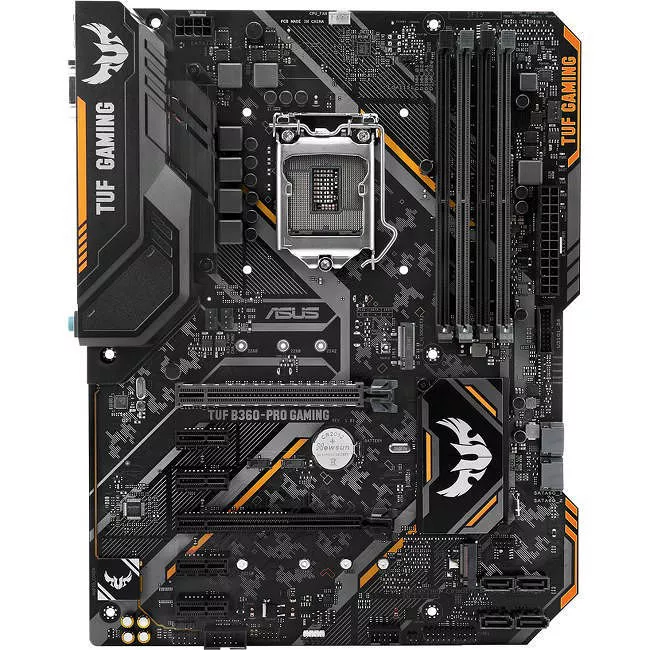 ASUS TUF B360-PRO GAMING Desktop Motherboard - 1x Socket H4 LGA-1151 - Intel B360 - 4x DDR4 - 2x M.2 - 2x PCIe x16 - ATX