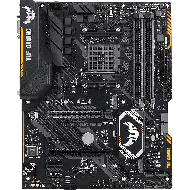 ASUS TUF X470-PLUS GAMING Desktop Motherboard - 1x Socket AM4 - AMD X470 - 4x DDR4 - RAID - 2x M.2 - 2x PCIe x16 - ATX