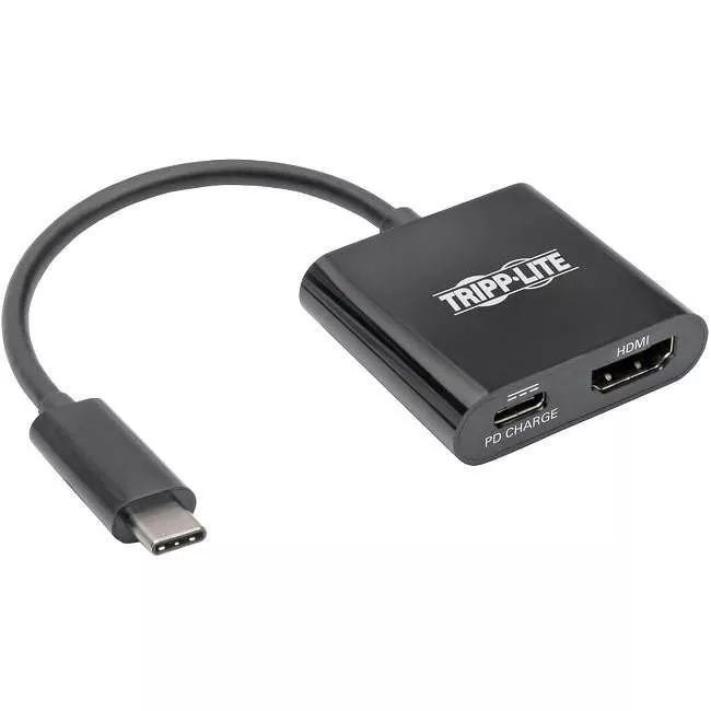 Tripp Lite U444-06N-H4B-C USB C to HDMI Adapter Converter w/ PD Charging 4K USB Type C to HDMI