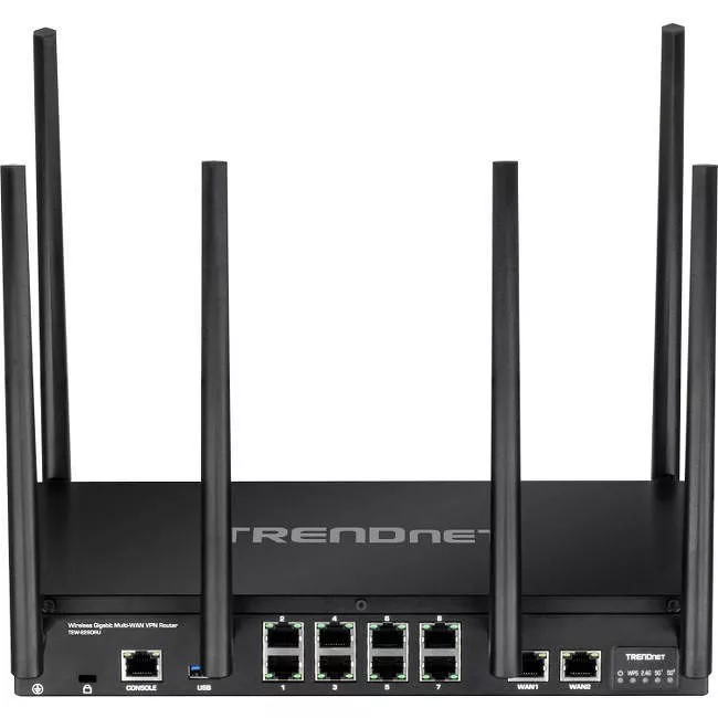 TRENDnet TEW-829DRU AC3000 Tri-Band Wireless Gigabit Dual-WAN VPN SMB Router, MU-MIMO, Wave 2,Internet Router, Whole Office-Home Wifi, Pre-Encrypted Wireless, QoS,Inter-VLAN Routing, Black,