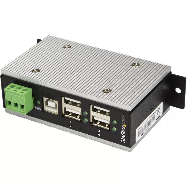 StarTech HB20A4AME 4 Port Industrial USB Hub - USB 2.0 - Metal Housing