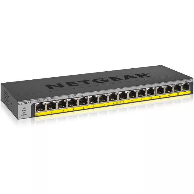 NETGEAR GS116LP-100NAS 16-Port 76W PoE/PoE+ Gigabit Ethernet Unmanaged Switch
