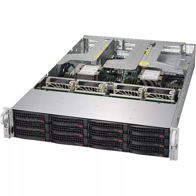 Supermicro SYS-6029U-TR4T 2U Rack Barebone - Intel C621 Chipset - 2x Socket P LGA-3647 - Black