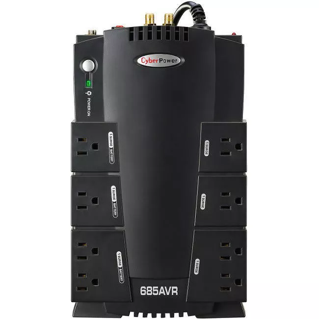 CyberPower CP685AVRG AVR UPS System, 685VA/390W, 8 Outlets, Compact