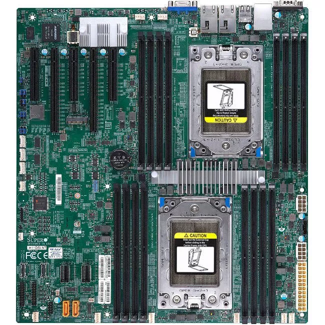 Supermicro MBD-H11DSI-NT-O Server Motherboard - 2x Socket SP3 - AMD 16x DDR4 - 1x M.2 - 2x PCIe x16 - EATX