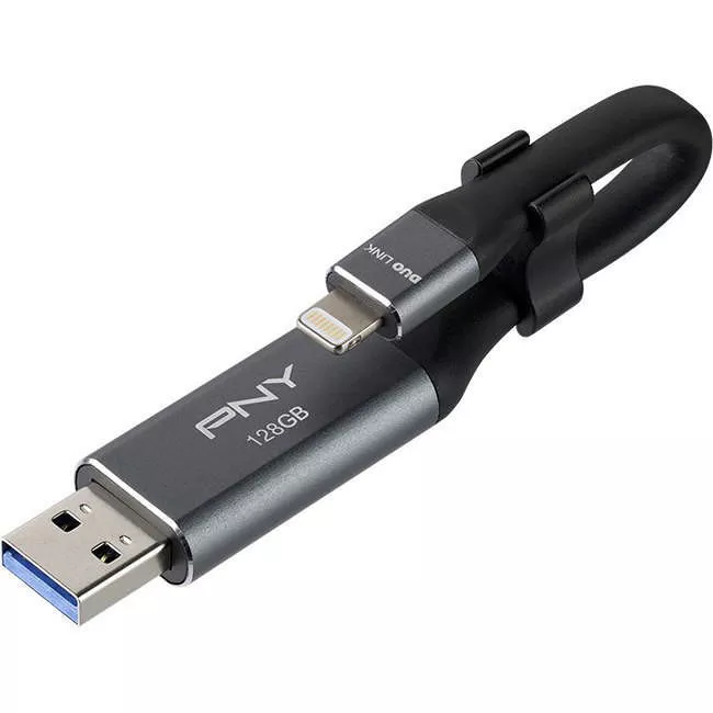 PNY P-FDI128LA02GC-RB DUO LINK 128 GB USB 3.0 Flash Drive For iPhone and iPad