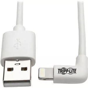 Tripp Lite M100-006-LRA-WH Lightning to USB Sync Charge CAble Right-Angle iPhone iPad White 6ft 6'