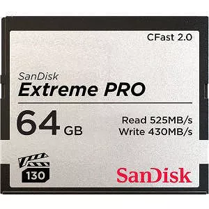 SanDisk SDCFSP-064G-A46D Extreme Pro CFast 2.0, 64 GB, Full HD, 4K Video Recording