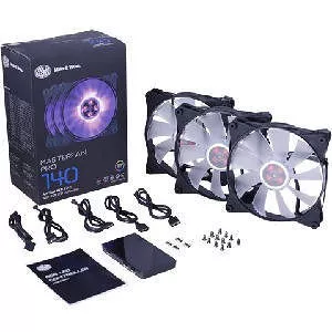 Cooler Master MFY-F4DC-083PC-R1 MasterFan Pro 140 Air Flow RGB 3 in 1 with RGB LED Controller