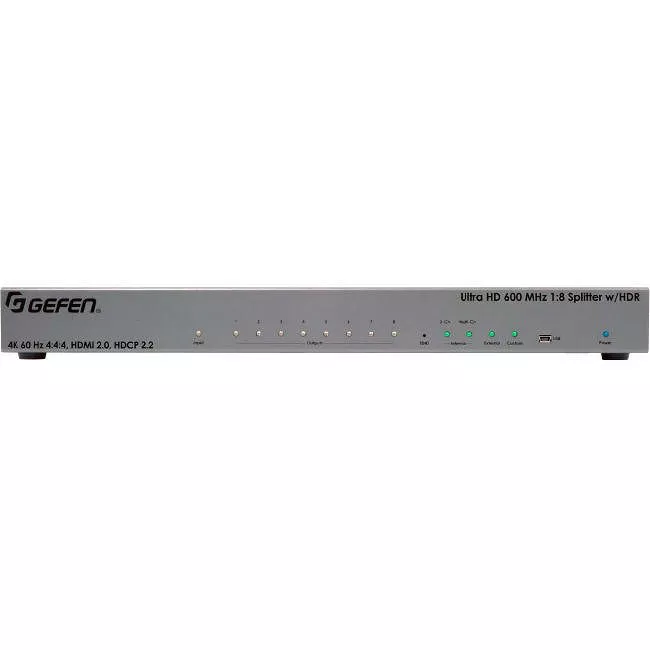 Gefen EXT-UHD600-18 Ultra HD 600 MHz 1:8 Splitter for HDMI w/ HDR