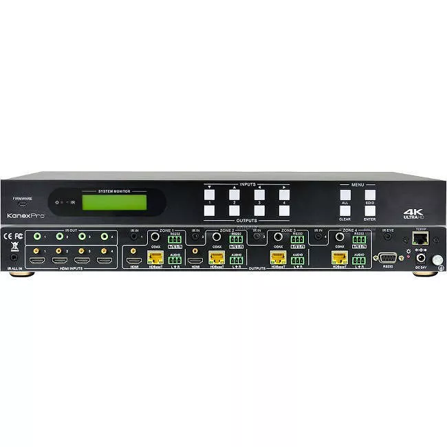 KanexPro MX-HDBASE4X4-4K 4K HDBase 4x4 Matrix Switcher