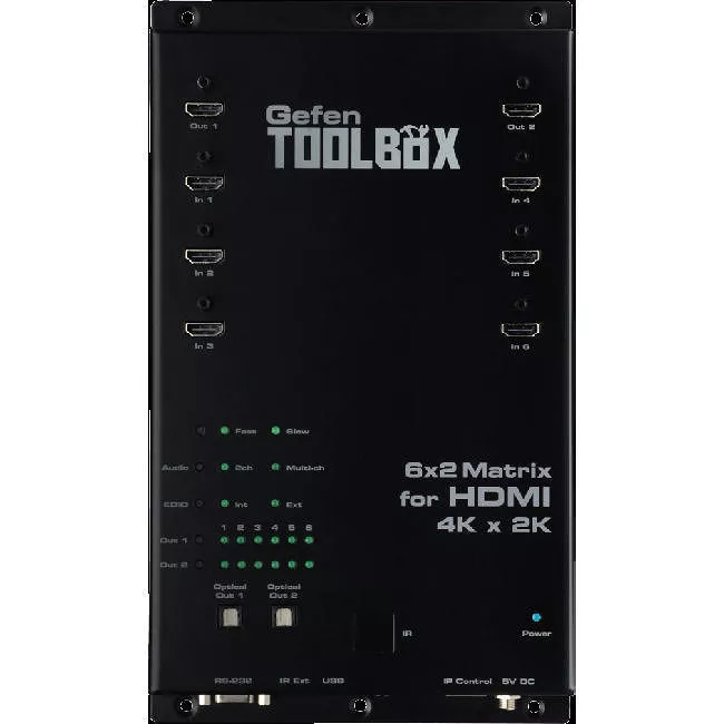 Gefen GTB-HD4K2K-642 BLK 6x2 Matrix for HDMI with Ultra HD 4K x 2K Support