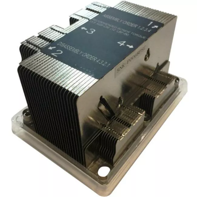 Supermicro SNK-P0068PSC Passive Side-Air-Channel CPU Heat Sink Socket - 2U