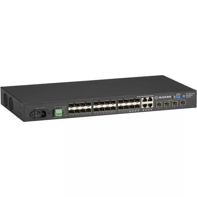 Black Box LGB5128A-R2 Gigabit Managed Ethernet SFP Fiber Switch - 28-Port