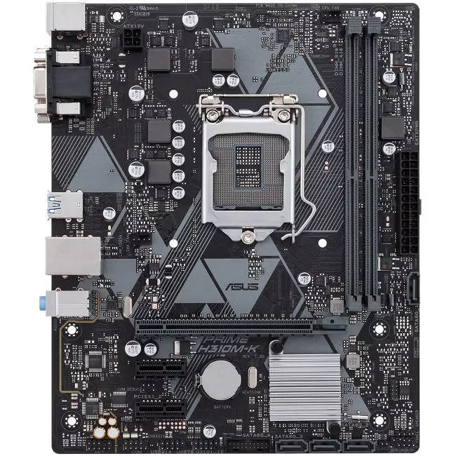 ASUS PRIME H310M-K Desktop Motherboard - 1x Socket H4 LGA-1151 - Intel H310 - 2x DDR4 - 1x PCIe x16 - Micro ATX