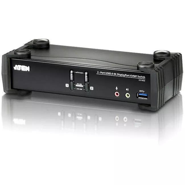 ATEN CS1922 2-Port USB 3.0 4K DisplayPort KVMP Switch-TAA Compliant