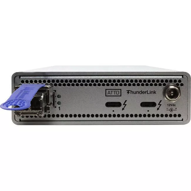 ATTO TLNS-3101-DE0 Dual 40Gb to 10Gb Ethernet Thunderbolt 3 Adapter w/ LC SFP+ and power cord