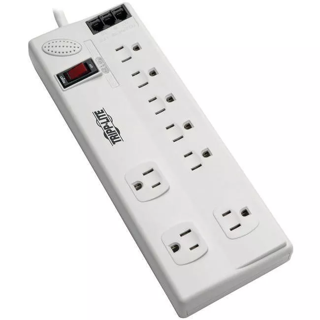Tripp Lite TLP806TELTAA 8-Outlet Surge Protector with DSL/Phone Line/Modem Surge Protection - 3150 Joules 6 ft. (1.83 m) Cord