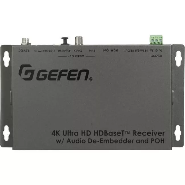 Gefen EXT-UHDA-HBTL-RX 4K Ultra HD HDbaset Receiver w/ Audio De-Embedder