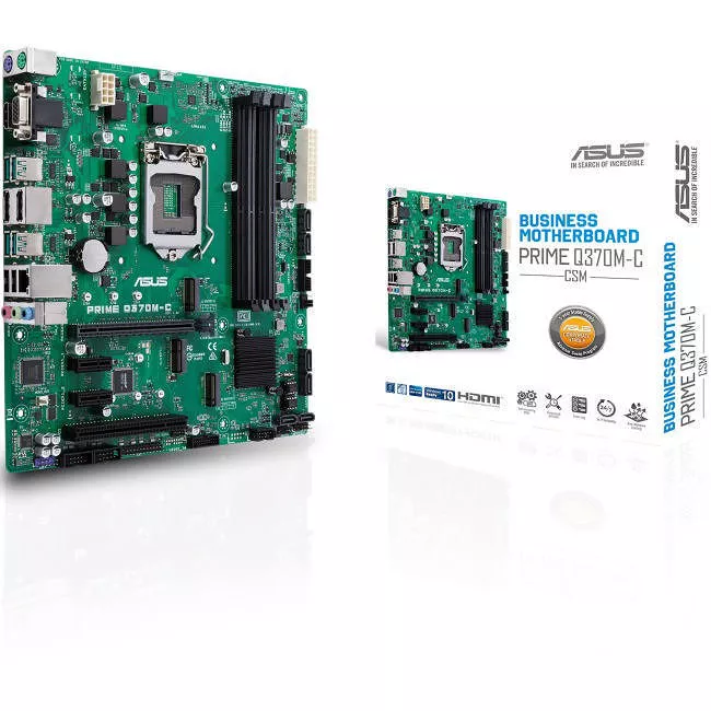 ASUS PRIME Q370M-C/CSM Desktop Motherboard - Intel Q370 Chipset - Socket LGA1151