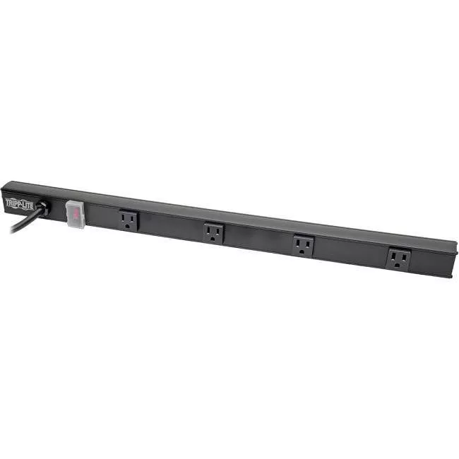 Tripp Lite PS2404RA06B 4-Outlet Power Strip Right-Angle NEMA 5-15R - 15A 120V 6 ft. (1.83 m) Cord Right-Angle 5-15P Plug 24 in.