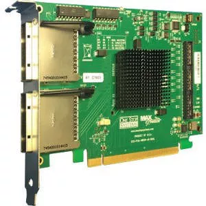 One Stop Systems OSS-PCIE-HIB38-X8-DUAL PCIe x8 Gen 3 cable adapter, two PCIe x8 cable connectors