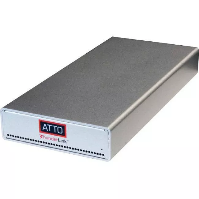 ATTO TLNS-2101-DE0 Dual 20Gb to 10Gb Ethernet Thunderbolt 2 Adapter w/ LC SFP+ and power cord