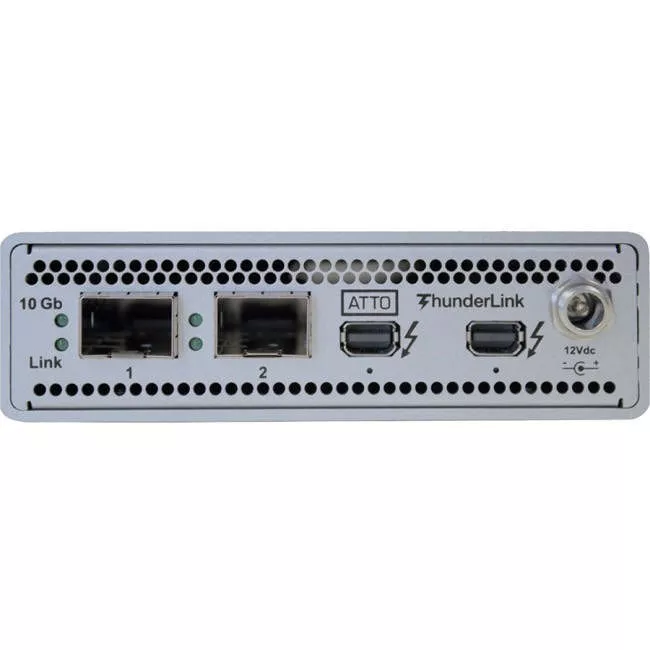 ATTO TLNS-2102-DE1 Dual 20Gb to Dual 10Gb Ethernet Thunderbolt 2 Adapter w/ LC SFP+ and power cord