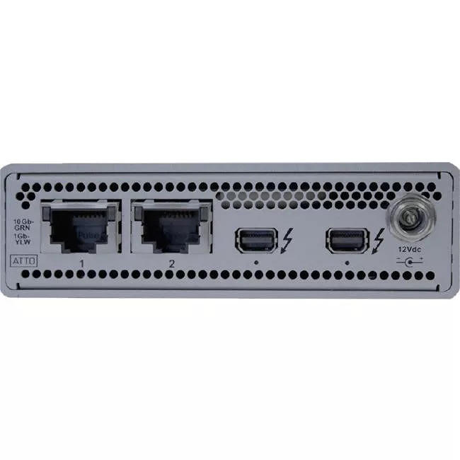 ATTO TLNT-2102-DE1 Dual 20Gb to Dual 10Gb Ethernet Thunderbolt 2 Adapter RJ45 port w/ power cord
