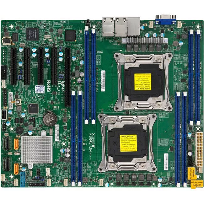 Supermicro MBD-X10DRL-LN4-B Server Motherboard - 2x Socket LGA 2011-v3 - Intel C612 - 8x DDR4 - RAID - 1x PCIe x16 - ATX